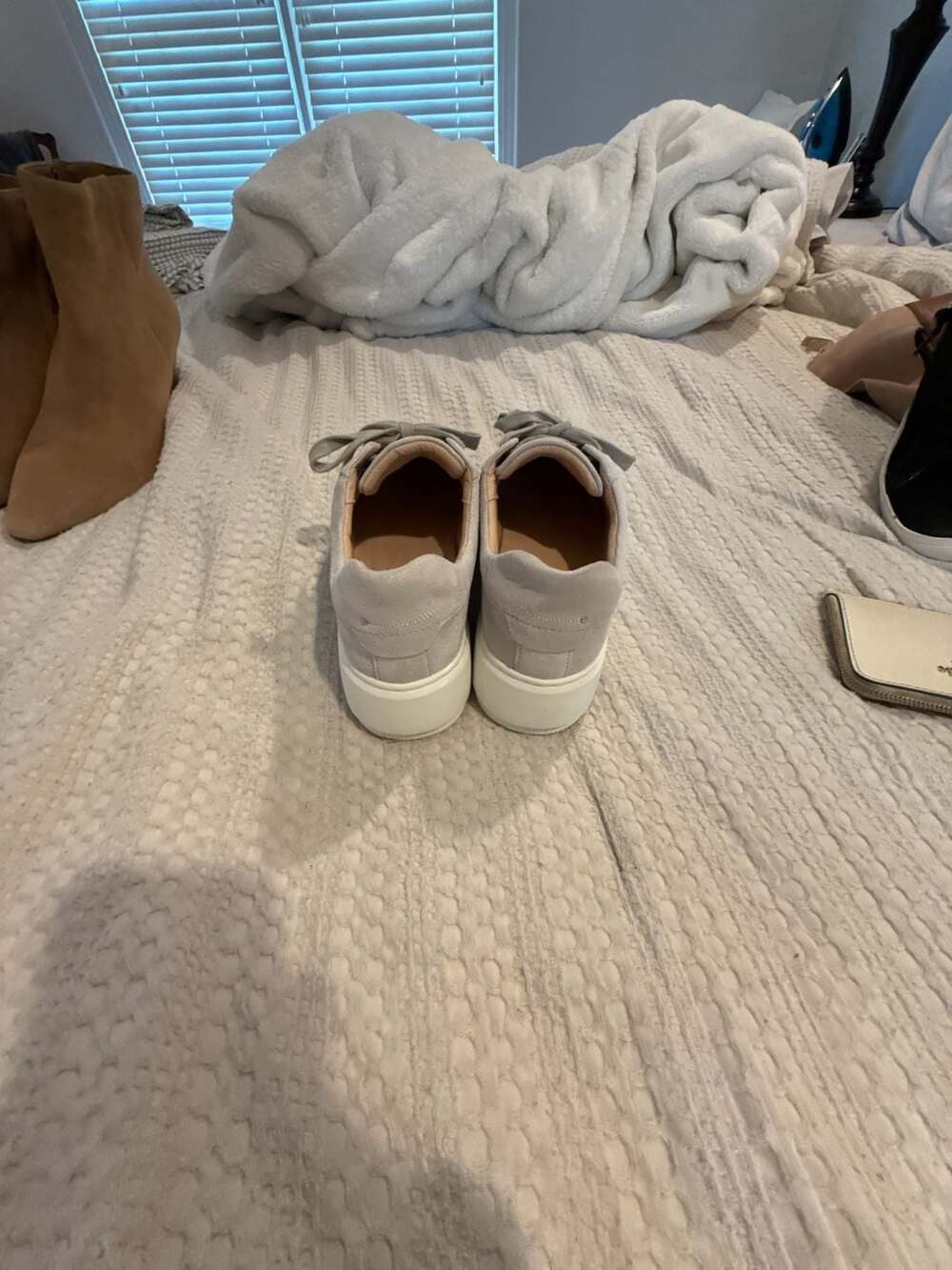 FRANKIE4 Riley Platform Suede Sneakers in Grey - Picture 2 of 7